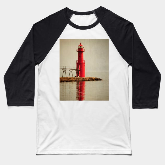 The Red Lighthouse Baseball T-Shirt by machare